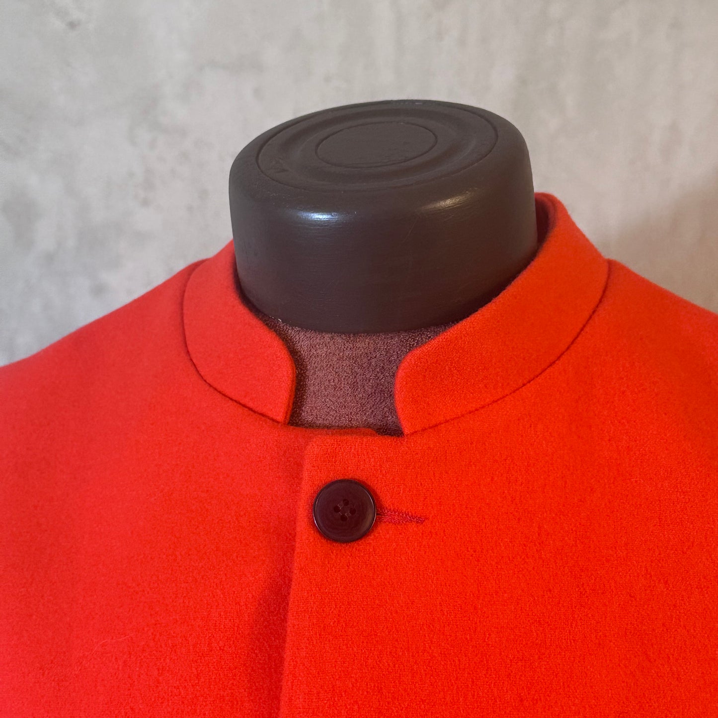 44" Classic Waistcoat in Orange Merino Melton