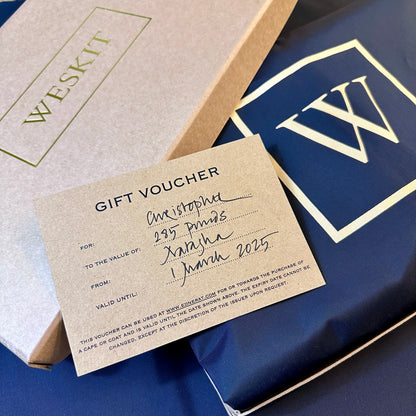 Weskit Boxed Gift Voucher with Weskit Waistcoat Cover