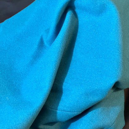 Tailored Cut Waistcoat in Petrol Blue Merino Melton