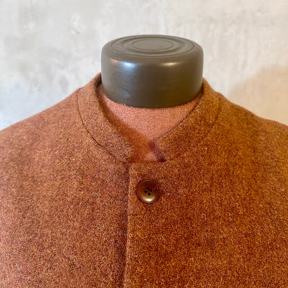 Classic Cut Waistcoat in Plain Russet Lovat Tweed