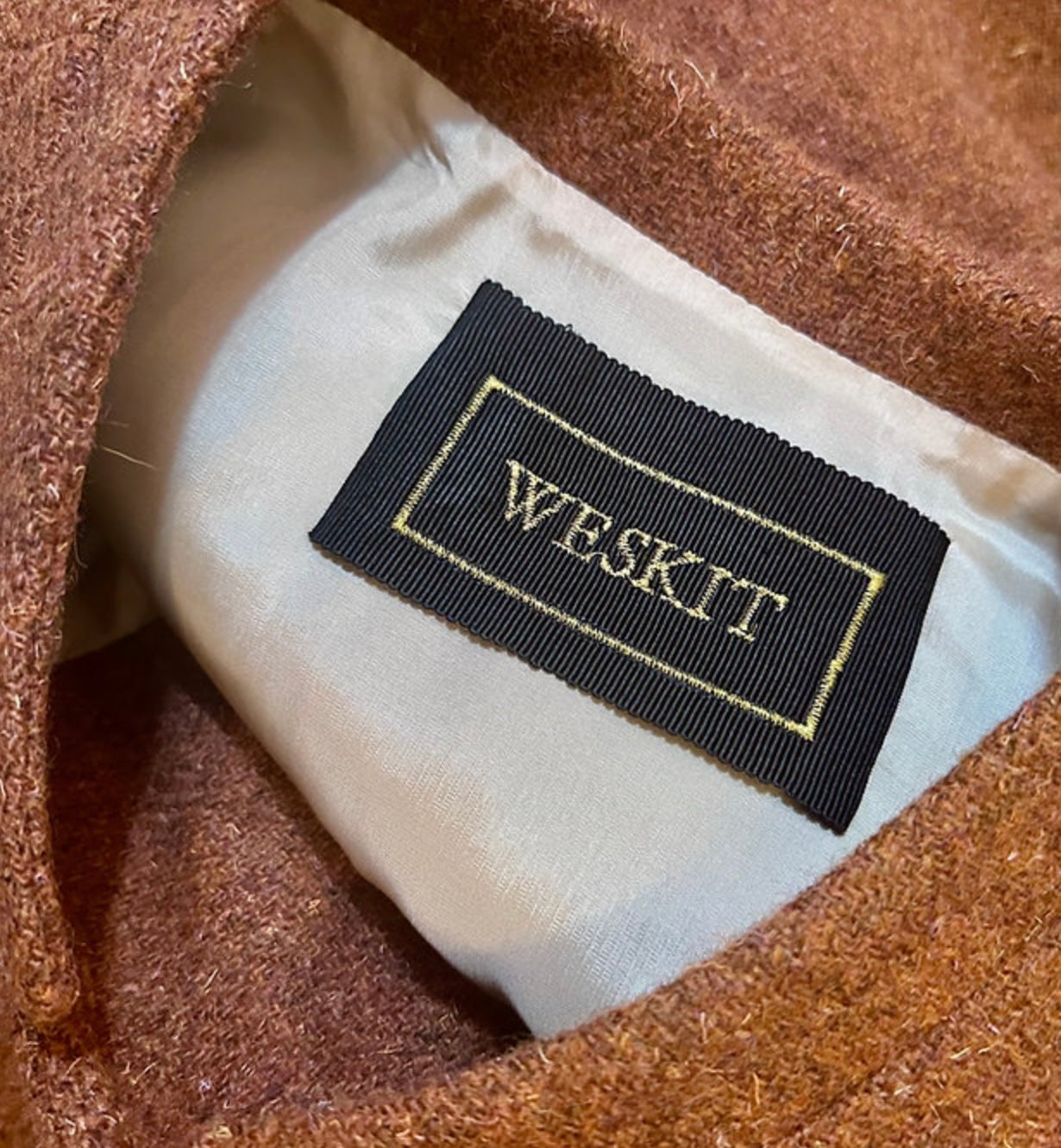 Classic Cut Waistcoat in Plain Russet Lovat Tweed