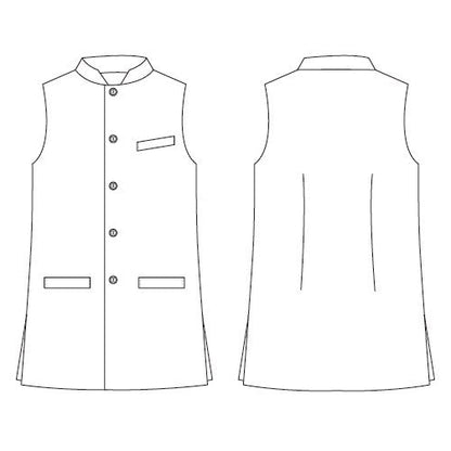 Tailored Cut Waistcoat in Blue-Grey Lovat Check Tweed