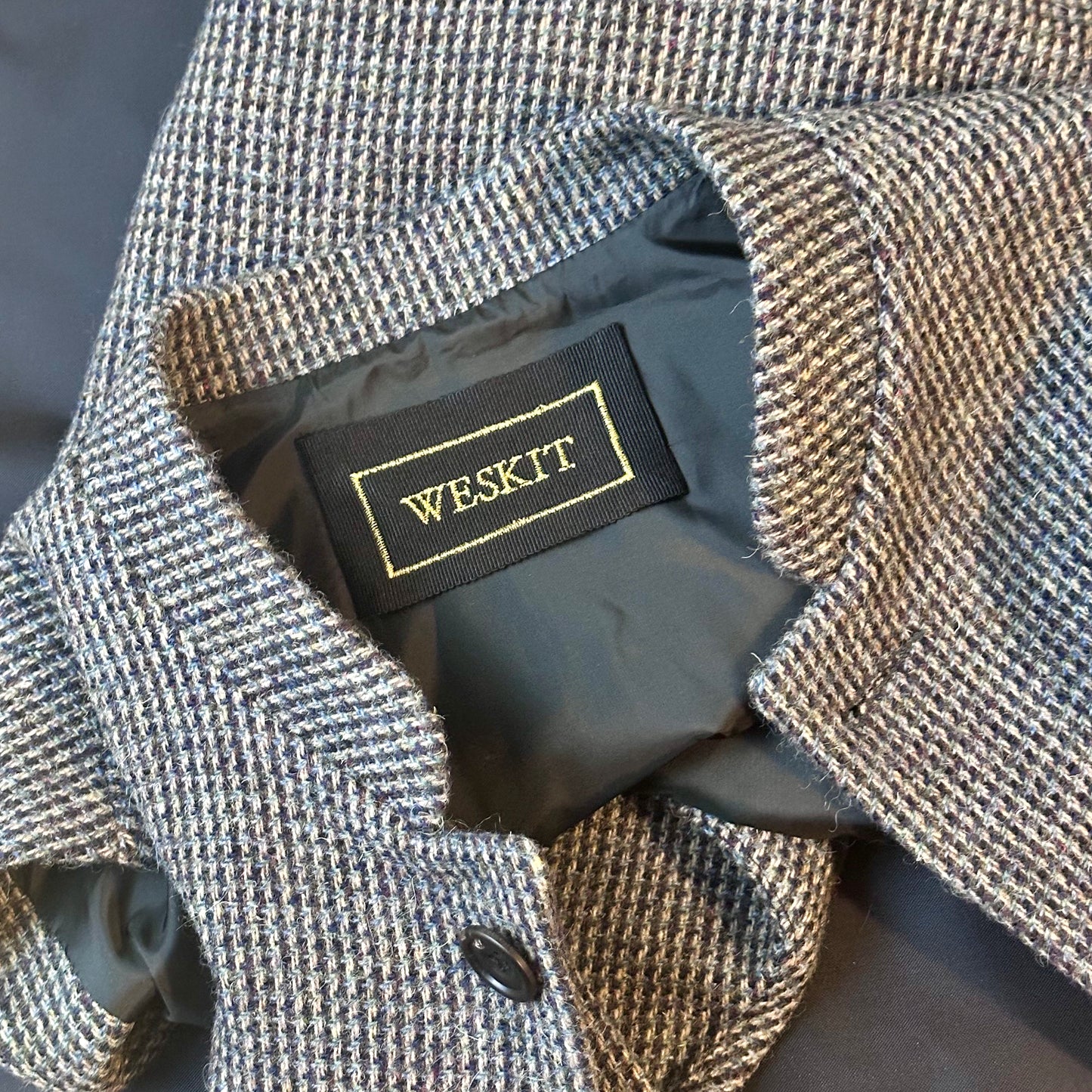 Classic Cut Waistcoat in Small Blue Lovat Check