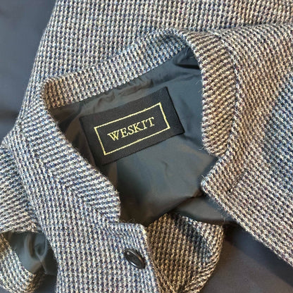 40" Classic Cut Waistcoat in Small Blue Lovat Check