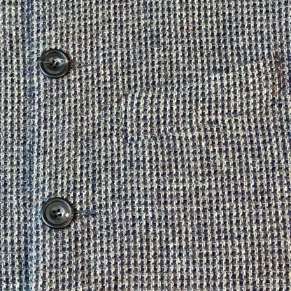 40" Classic Cut Waistcoat in Small Blue Lovat Check