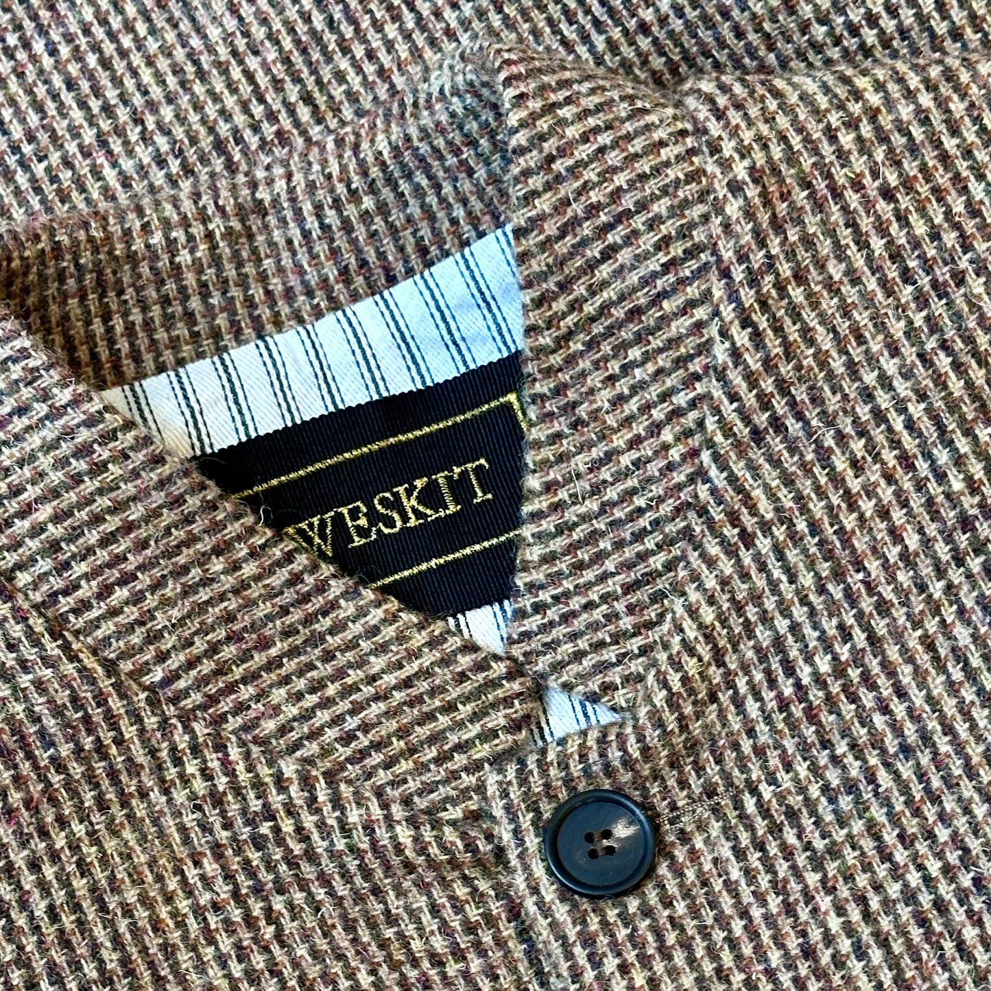 Classic Cut Waistcoat in Small Brown Lovat Check